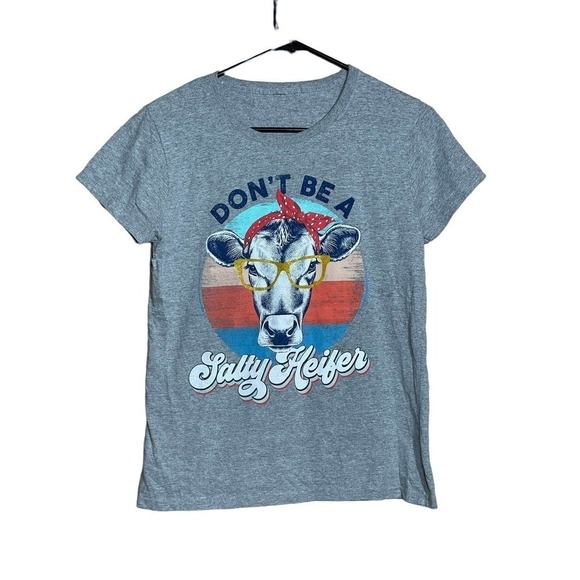 Women's Don't Be a Salty Heifer shirt. Cute. Cow. See details. - Picture 1 of 3